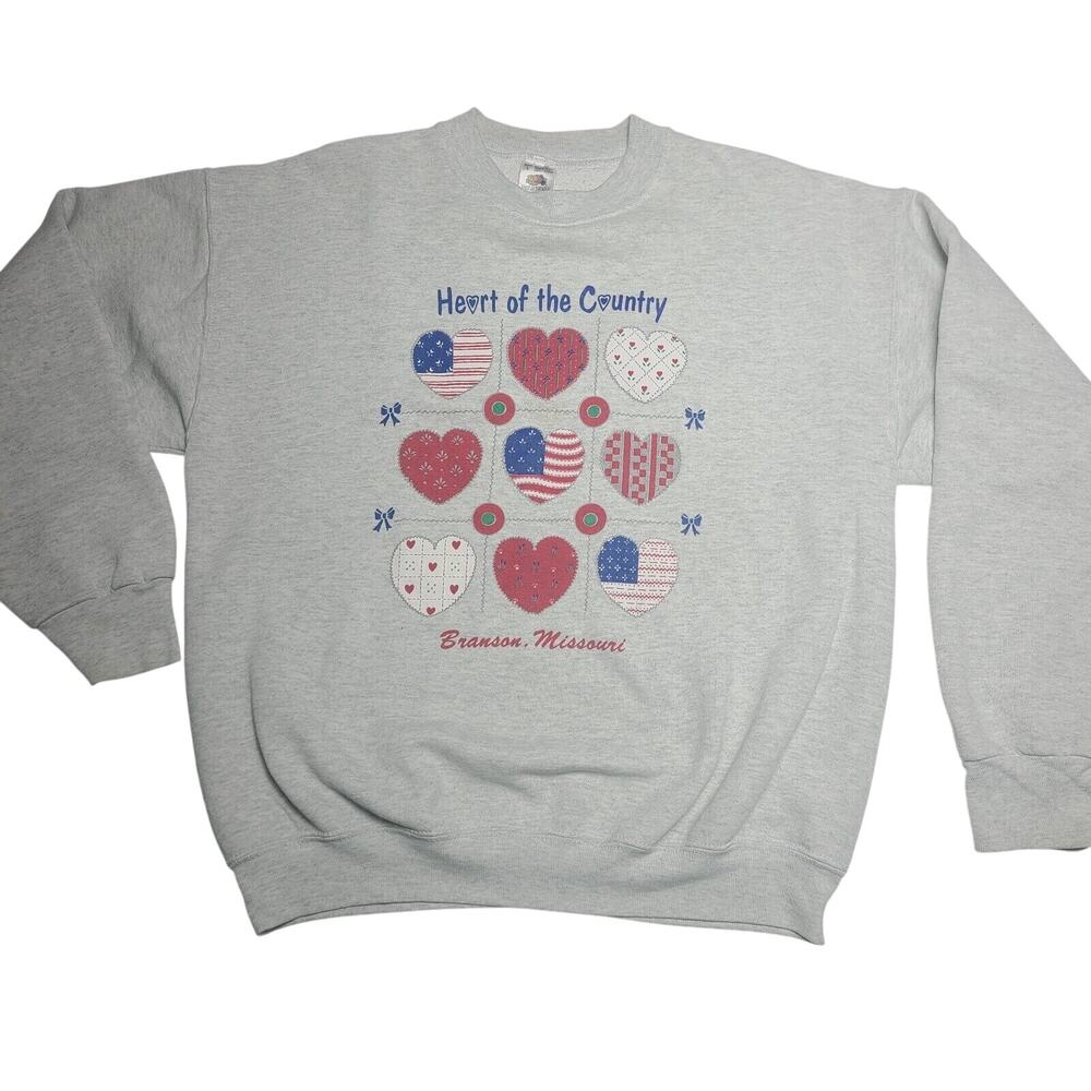 Vtg Fruit Of The Loom Women's Large Sweatshirt Missouri Graphic Pullover 90's
